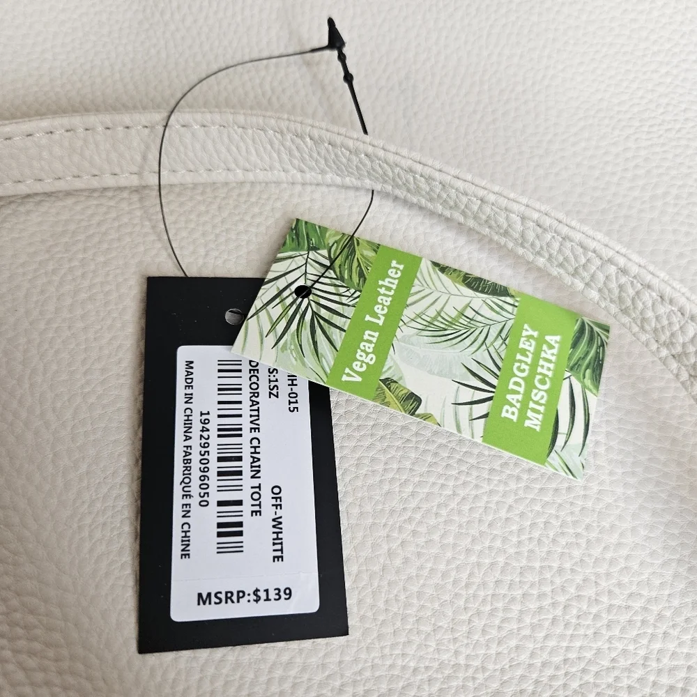 Badgley Mischka Tote Cream Gold Hardware NWT - Picture 5 of 5